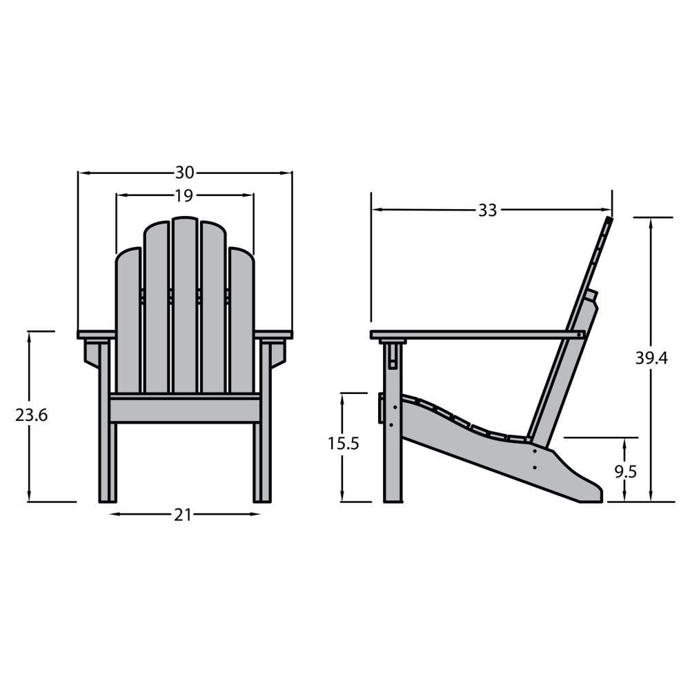 Adirondack Classic Westport Chair with Cup Holder &amp; Folding Ottoman - The Charming Bench Company