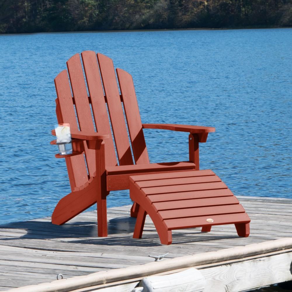 Adirondack Classic Westport Chair with Cup Holder &amp; Folding Ottoman - The Charming Bench Company