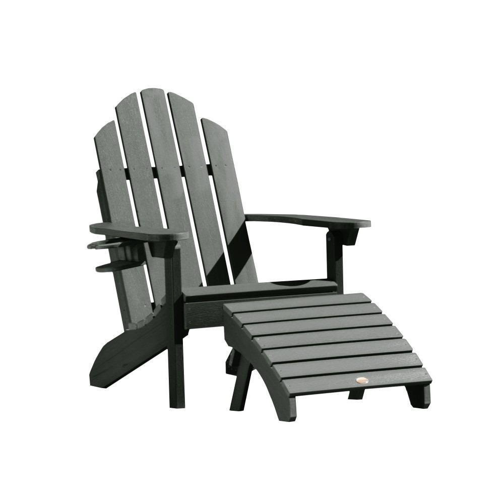 Adirondack Classic Westport Chair with Cup Holder &amp; Folding Ottoman - The Charming Bench Company