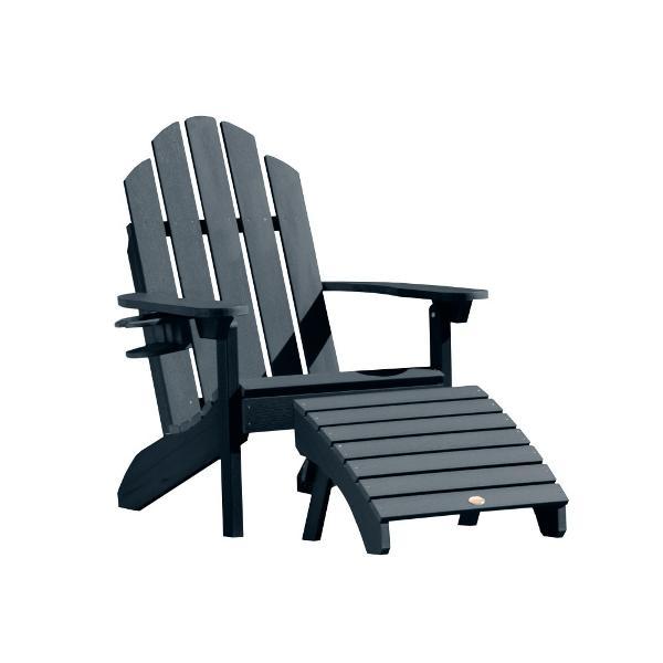 Adirondack Classic Westport Chair with Cup Holder &amp; Folding Ottoman - The Charming Bench Company
