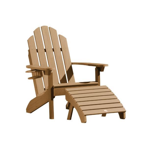 Adirondack Classic Westport Chair with Cup Holder &amp; Folding Ottoman - The Charming Bench Company