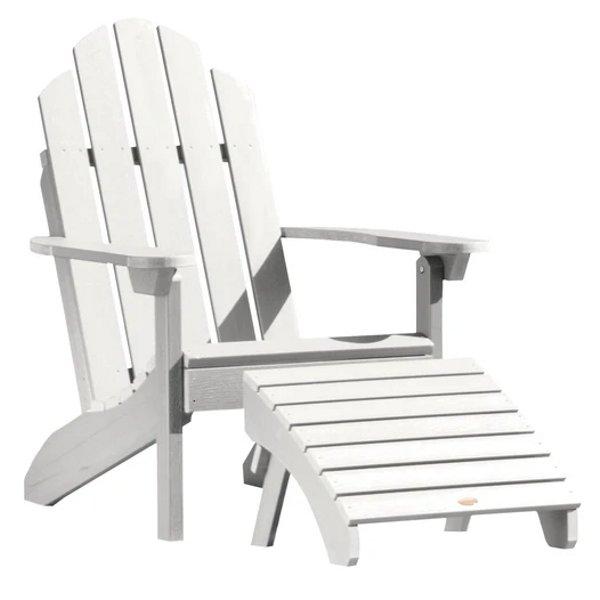 Adirondack Classic Westport Chair with Folding Ottoman Ottoman