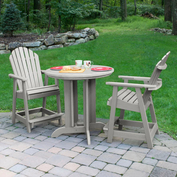Adirondack Hamilton 3pc Round Counter Height Outdoor Dining Set Dining Set
