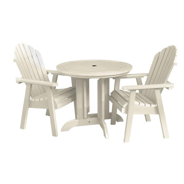 Adirondack Hamilton 3pc Round Dining Set Dining Set Whitewash