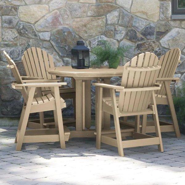 Adirondack Hamilton 5pc Round Counter Height Outdoor Dining Set Dining Set