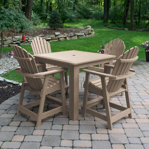 Adirondack Hamilton 5pc Square Counter Height Outdoor Dining Set Dining Set