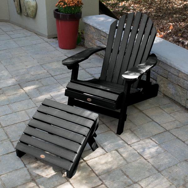 Adirondack Hamilton Folding &amp; Reclining Chair with Folding Ottoman Outdoor Chair