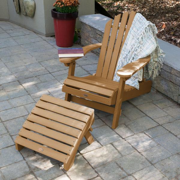 Adirondack Hamilton Folding &amp; Reclining Chair with Folding Ottoman Outdoor Chair