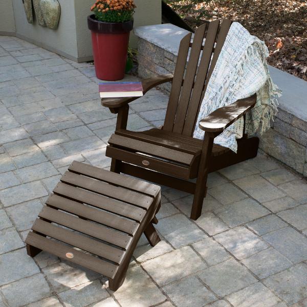Adirondack Hamilton Folding &amp; Reclining Chair with Folding Ottoman Outdoor Chair
