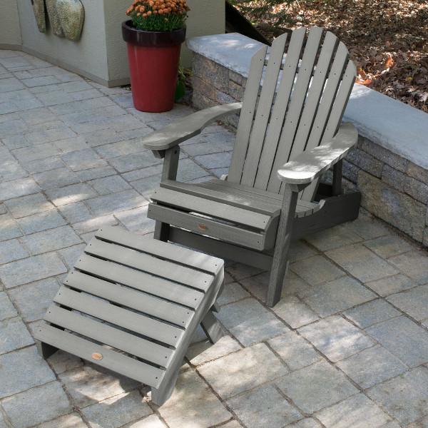 Adirondack Hamilton Folding &amp; Reclining Chair with Folding Ottoman Outdoor Chair