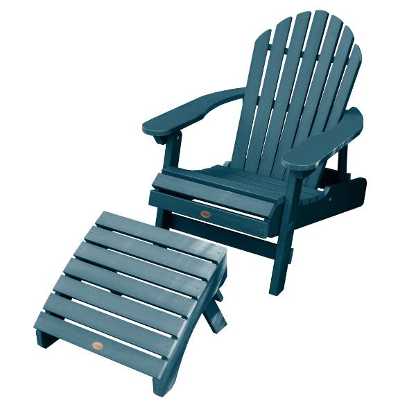 Adirondack Hamilton Folding &amp; Reclining Chair with Folding Ottoman Outdoor Chair