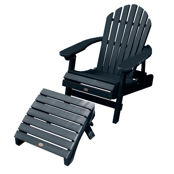 Adirondack Hamilton Folding &amp; Reclining Chair with Folding Ottoman Outdoor Chair