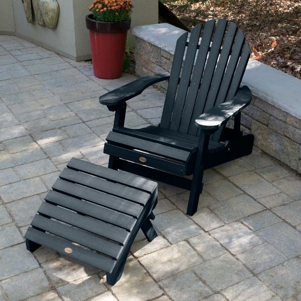 Adirondack Hamilton Folding &amp; Reclining Chair with Folding Ottoman Outdoor Chair