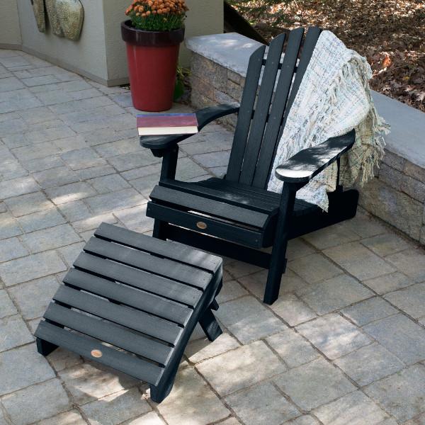 Adirondack Hamilton Folding &amp; Reclining Chair with Folding Ottoman Outdoor Chair