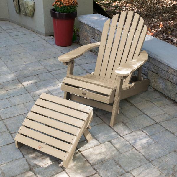 Adirondack Hamilton Folding &amp; Reclining Chair with Folding Ottoman Outdoor Chair