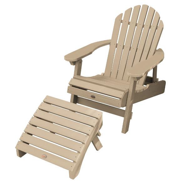 Adirondack Hamilton Folding &amp; Reclining Chair with Folding Ottoman Outdoor Chair