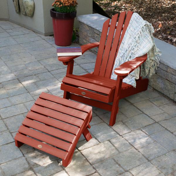 Adirondack Hamilton Folding &amp; Reclining Chair with Folding Ottoman Outdoor Chair