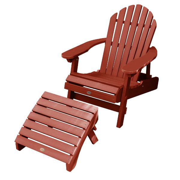 Adirondack Hamilton Folding &amp; Reclining Chair with Folding Ottoman Outdoor Chair