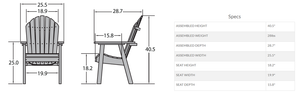 Adirondack Outdoor Hamilton Deck Chair Dining Chair