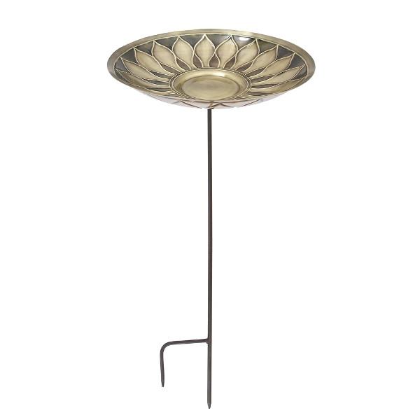 African Daisy Birdbath Birdbath Red Birdbath with Rail Mount Bracket