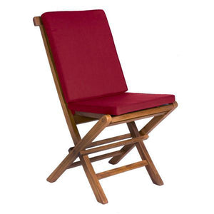 All Things Cedar 7-Piece Oval Folding Chair Set & Cushion dining set Red