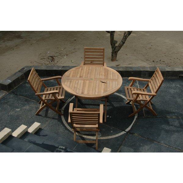 Anderson Teak Andrew Bahama 5-Pieces Folding Dining Set Dining Set