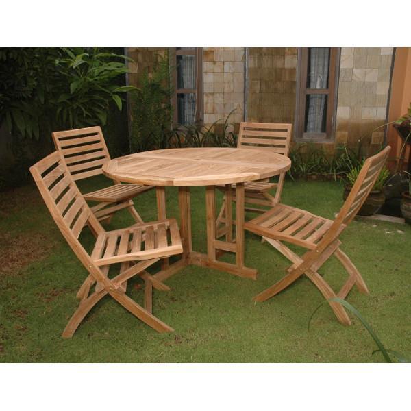 Anderson Teak Andrew Butterfly Folding 5-pieces Dining Set Dining Set