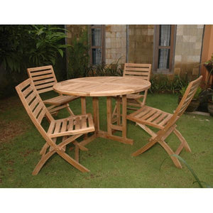 Anderson Teak Andrew Butterfly Folding 5-pieces Dining Set Dining Set