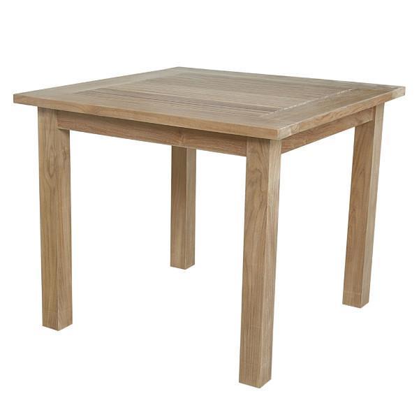 Anderson Teak Bahama 35" Square Table Small Slats Outdoor Tables