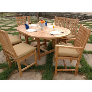 Anderson Teak Bahama Wilshire 7-Pieces Extension Dining Set Dining Set