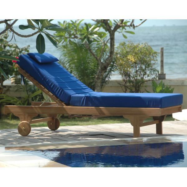 Anderson Teak Capri Sun Lounger Adjusted Back &amp; Side Tray Lounger