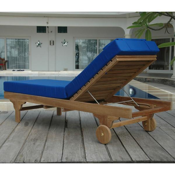 Anderson Teak Capri Sun Lounger Adjusted Back &amp; Side Tray Lounger