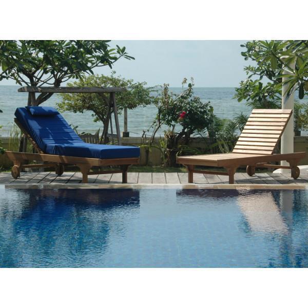 Anderson Teak Capri Sun Lounger Adjusted Back &amp; Side Tray Lounger