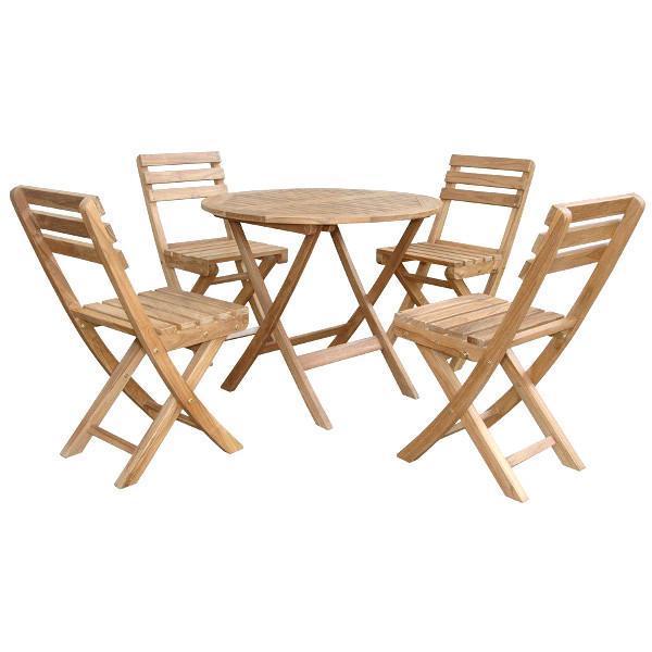 Anderson Teak Chester Alabama 5-Pieces Bistro Set dining set