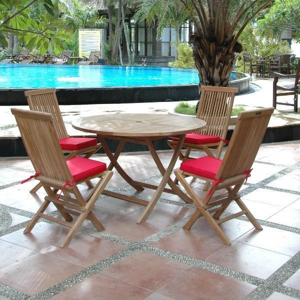 Anderson Teak Classic Bahama 5-Pieces Folding Dining Set Dining Set