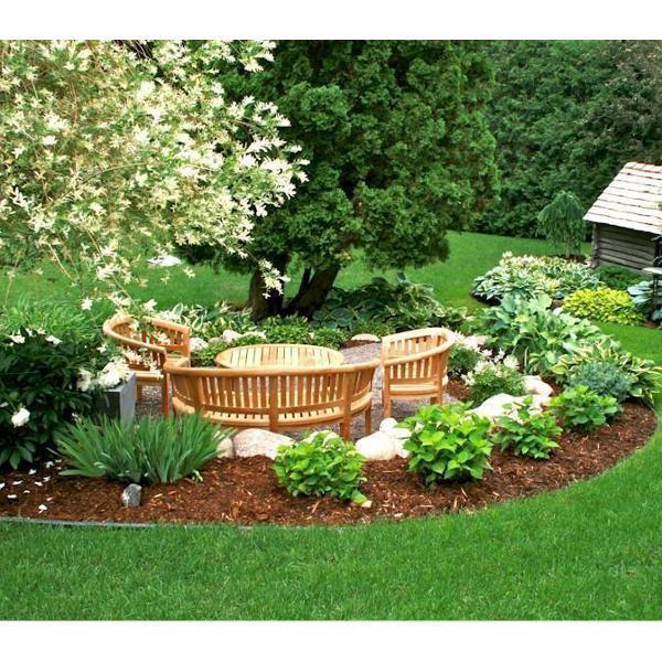 Anderson Teak Curve 4-Pieces Conversation Set Seating Set