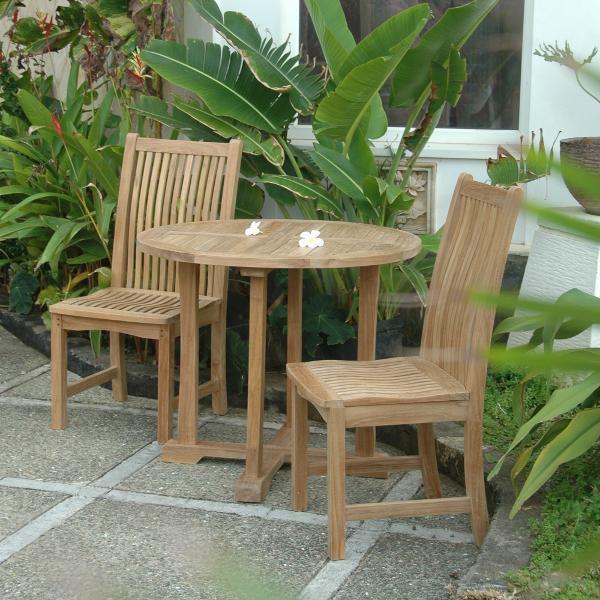 Anderson Teak Decanso Chicago 3-Pieces Bistro Set Dining Set