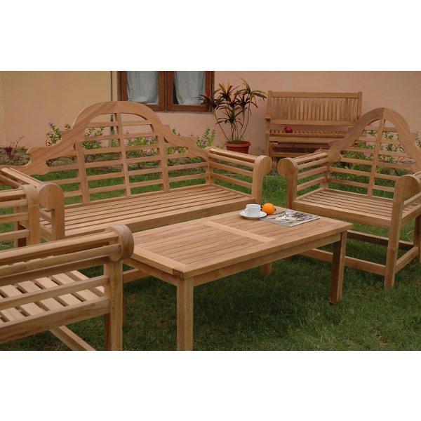Anderson Teak Marlborough 3-Seater 4-Pieces Conversation Set Seating Set
