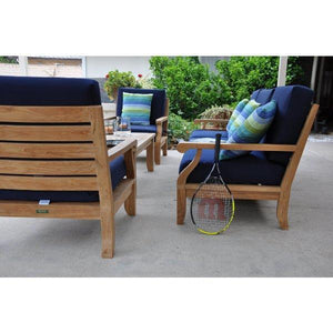 Anderson Teak Riviera Luxe 7-Pieces Modular Set With Rectangular Table B Seating Set