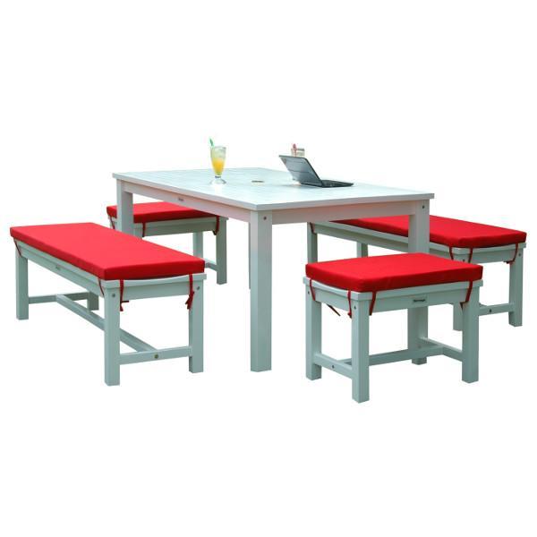 Anderson Teak Riviera Manhattan 5-Pieces Dining Set Picnic Table