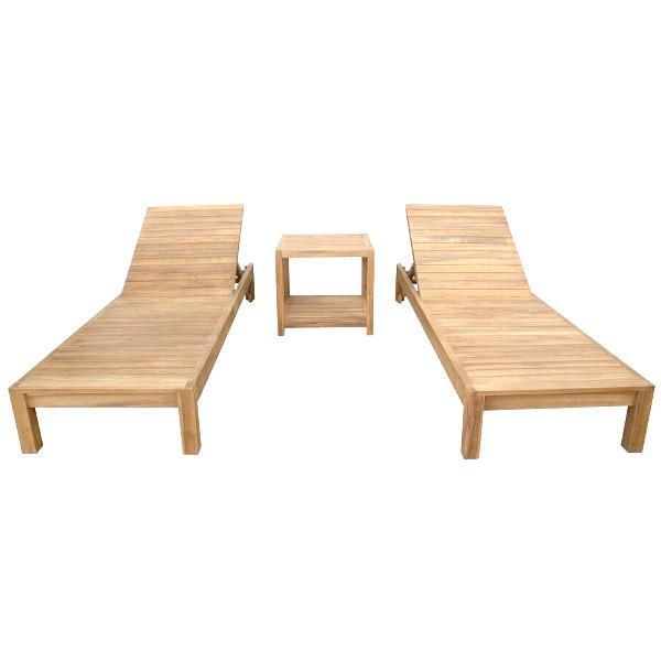 Anderson Teak South Bay Glenmore 3-Pieces Lounger Set Lounger