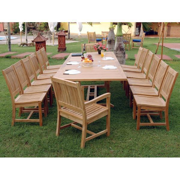 Anderson Teak Valencia Rialto 15-Pieces Dining Set Dining Set