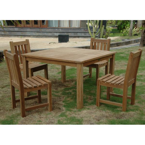 Anderson Teak Windsor Classic Side Chair 5-Pieces Dining Table Set Dining Set