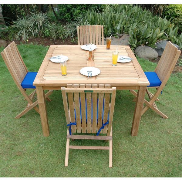 Anderson Teak Windsor Comfort Chair 7-Pieces Folding Dining Set Dining Set