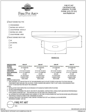 Asia 60" Fire Pit Fire Pits
