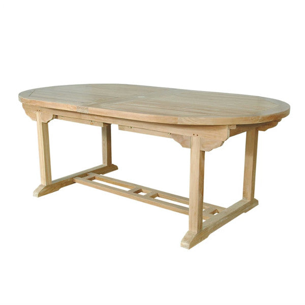 Bahama 117" Oval Extension Table With Double Extensions Outdoor Tables