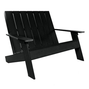Barcelona Double Wide Modern Adirondack Chair Adirondack Chair Black