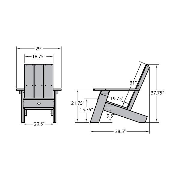 Barcelona Modern Adirondack Chair Adirondack Chair