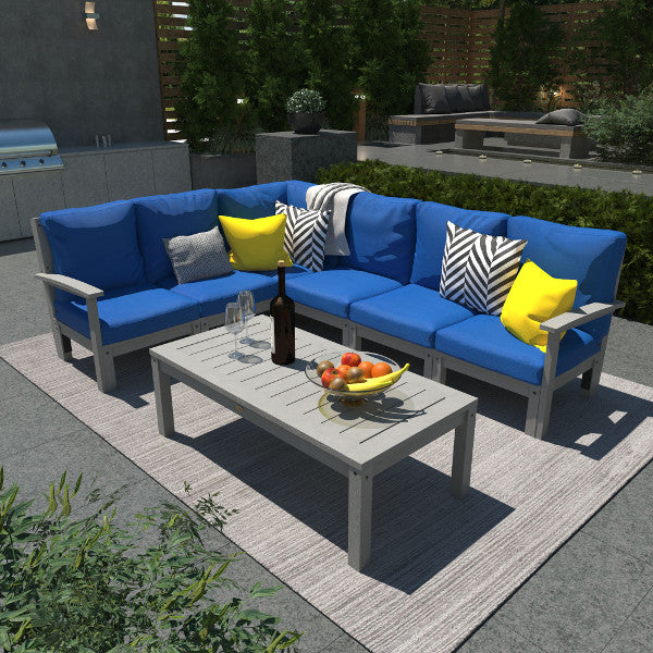 Bespoke Deep Seating 7 pc Sectional Sofa Set with Conversation Table