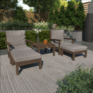 Bespoke Deep Seating Chaise Set with Side Table Chair